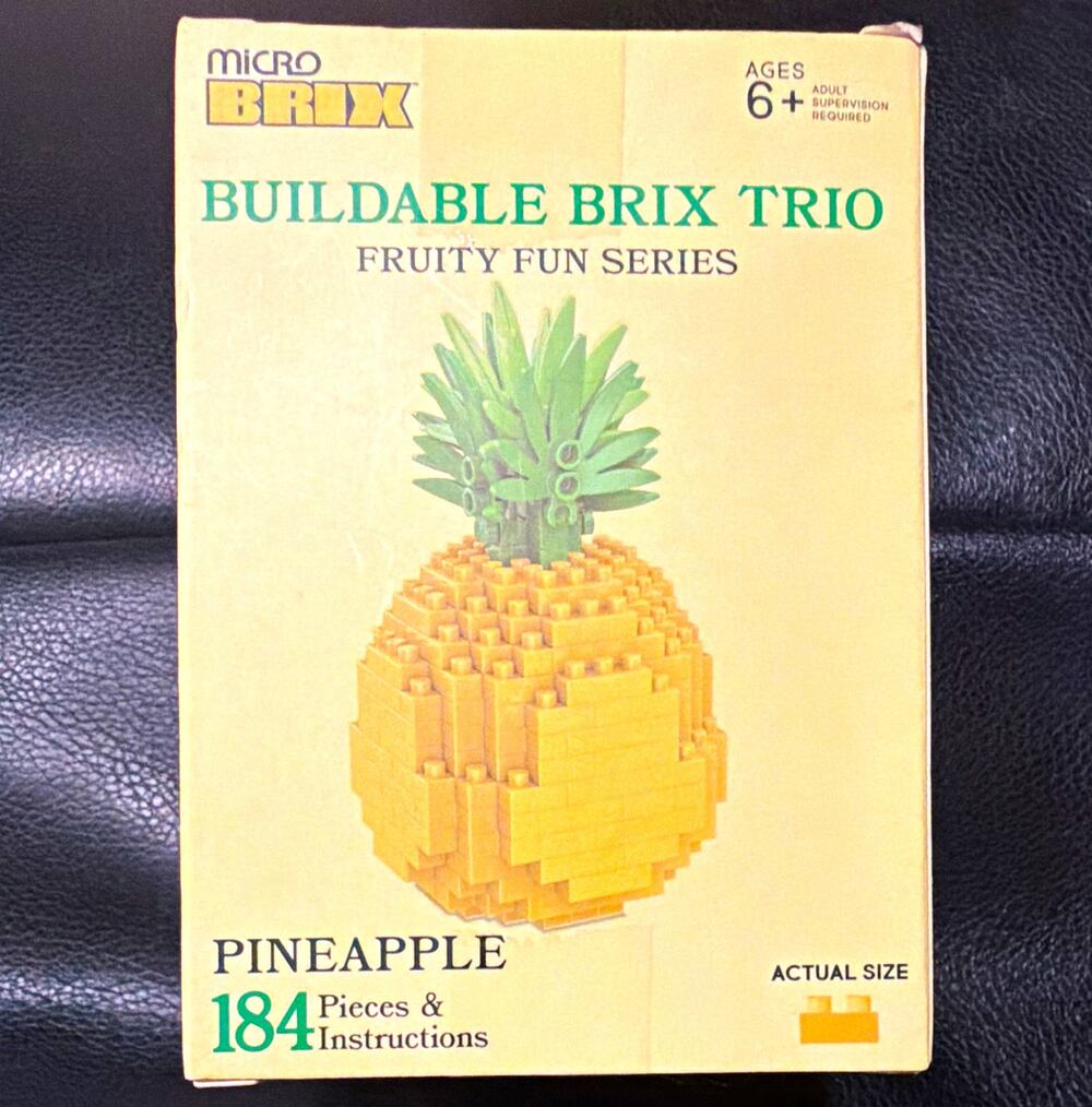 Micro Brix Buildable Brix Trio Fruity Fun Pineapple 184pc Set 64138